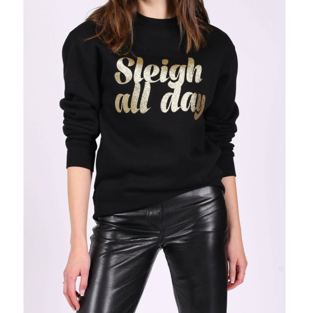 Brunette “Sleigh all day” limited edition relaxed fit crewneck sweatshirt